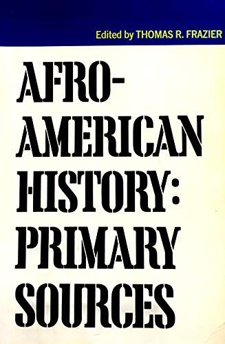 Book Afro-american History: Primary Sources free