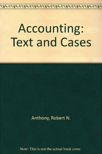 Book Accounting, Text And Cases (irwin Series In Marketing) free