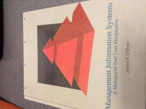 Book Management information systems: A managerial end user perspective free