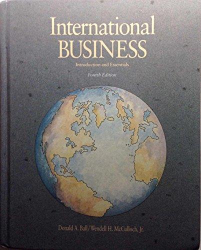 Book International business: Introduction and essentials free