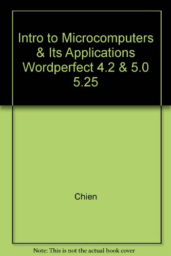 Book Intro To Microcomputers & Its Applications Wordperfect 4.2 & 5.0 5.25 free