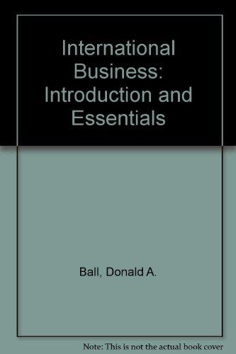 Book International Business: Introduction and Essentials free