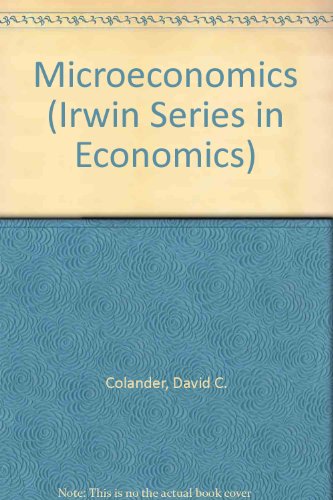 Book Microeconomics (Irwin Series in Economics) free Book Microeconomics (Irwin Series in Economics) free