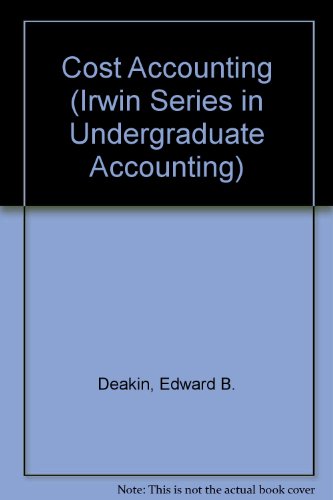 Book Cost Accounting (Irwin Series in Undergraduate Accounting) free