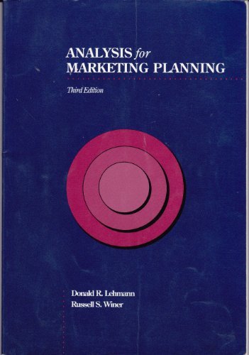 Book Analysis for Marketing Planning (The Irwin Series in Marketing) free