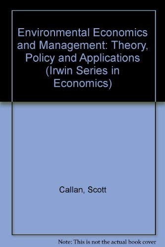 Book Environmental Economics and Management: Theory, Policy, and Applications (Irwin Series in Economics) free