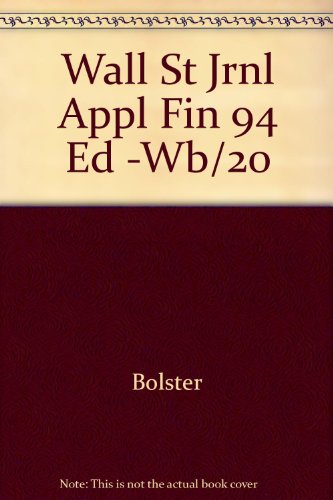 Book Wall St Jrnl Appl Fin 94 Ed -wb/20 free