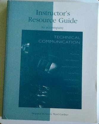 Book Instructor's Resource Guide to Accompany Technical Communication free