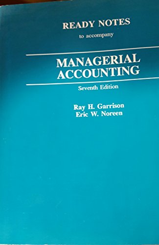 Book Ready Notes to Accompany Managerial Accounting free
