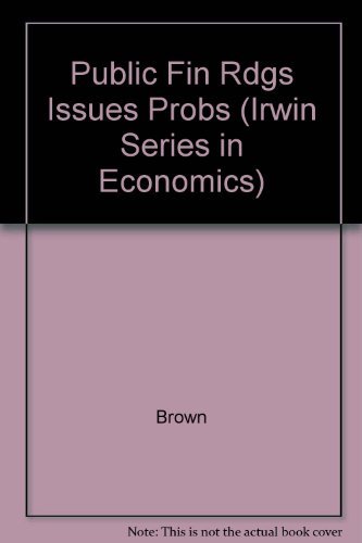 Book Readings, Issues, and Problems in Public Finance, 4th Edition free
