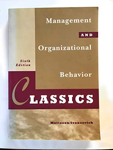 Book Management and Organizational Behavior Classics free