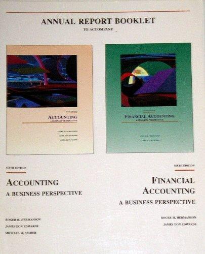 Book Accounting Annual Report Booklet (The Irwin Series in Undergraduate Accounting) free