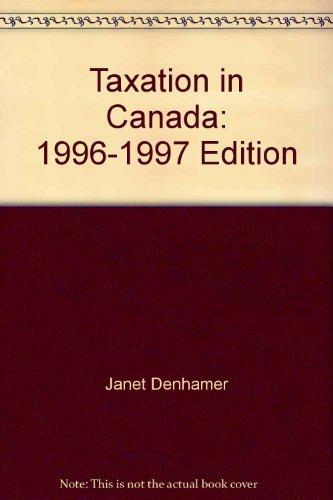 Book Taxation In Canada: 1996-1997 Edition free