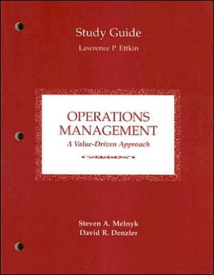 Book Study Guide for use with Operations Management: A Value Driven Approach free