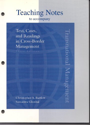 Book Instructor's Manual: Im Transnational Management free