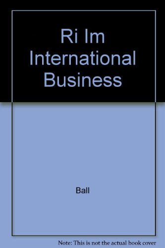 Book Instructor's Manual: Im International Business free