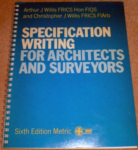 Book Specification Writing for Architects and Surveyors free