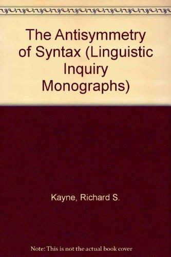 Book The Antisymmetry Of Syntax free