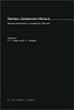 Book Rapidly Quenched Metals And#8211; Second International Conference Section 1 free