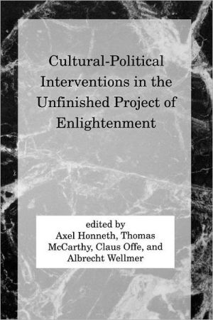 Book Cultural-Political Interventions in the Unfinished Project of Enlightenment (Studies in Contemporary German Social Thought) free