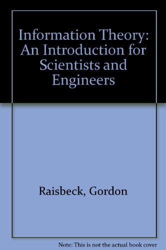 Book Information Theory: An Introduction For Scientists And Engineers free