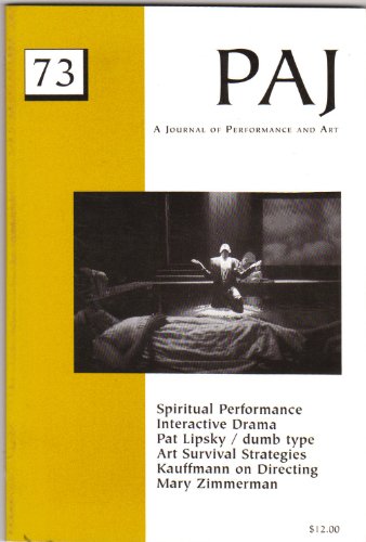 Book PAJ: A Journal of Performance and Art, January 2003 free