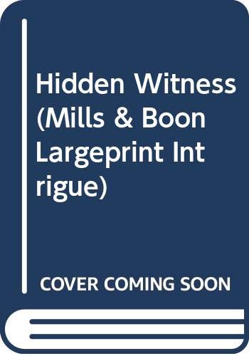 Book Hidden Witness (Mills & Boon Largeprint Intrigue) free
