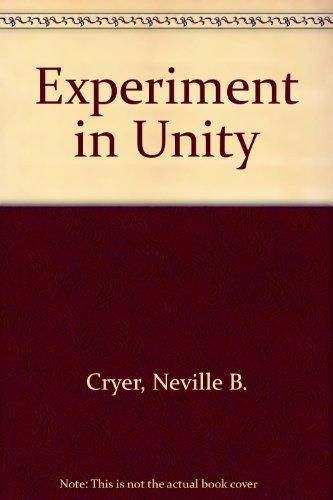 Book Experiment In Unity: An Account Of Joint Action Between Churches In An Urban Area free