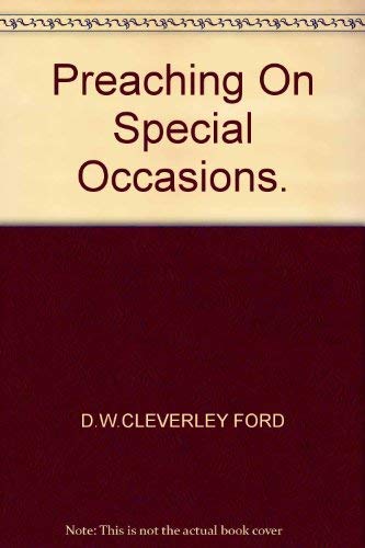 Book Preaching on Special Occasions: v. 1 free