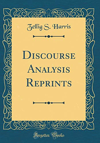 Book Discourse Analysis Reprints (Classic Reprint) free