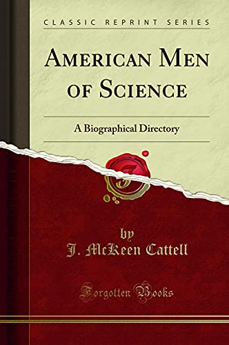 Book American Men of Science: A Biographical Directory (Classic Reprint) free