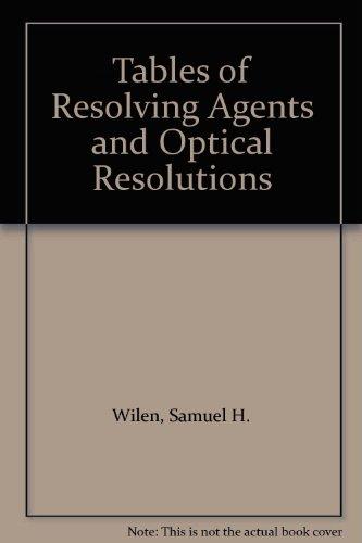 Book Tables of resolving agents and optical resolutions free