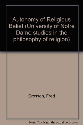 Book Autonomy of Religious Belief free