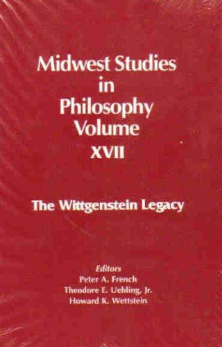 Book Midwest Studies In Philosophy: The Wittgenstein Legacy free