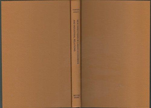 Book New Directions In Labor Economics And Industrial Relations free