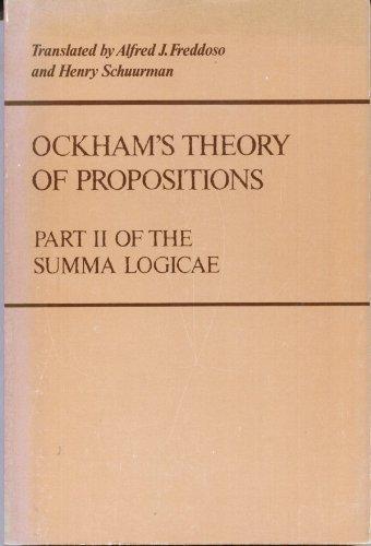 Book Ockham's Theory Of Propositions: Part Ii Of The Summa Logicae free