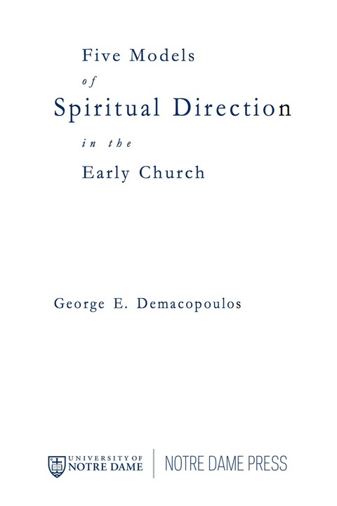 Book Five Models of Spiritual Direction in the Early Church free