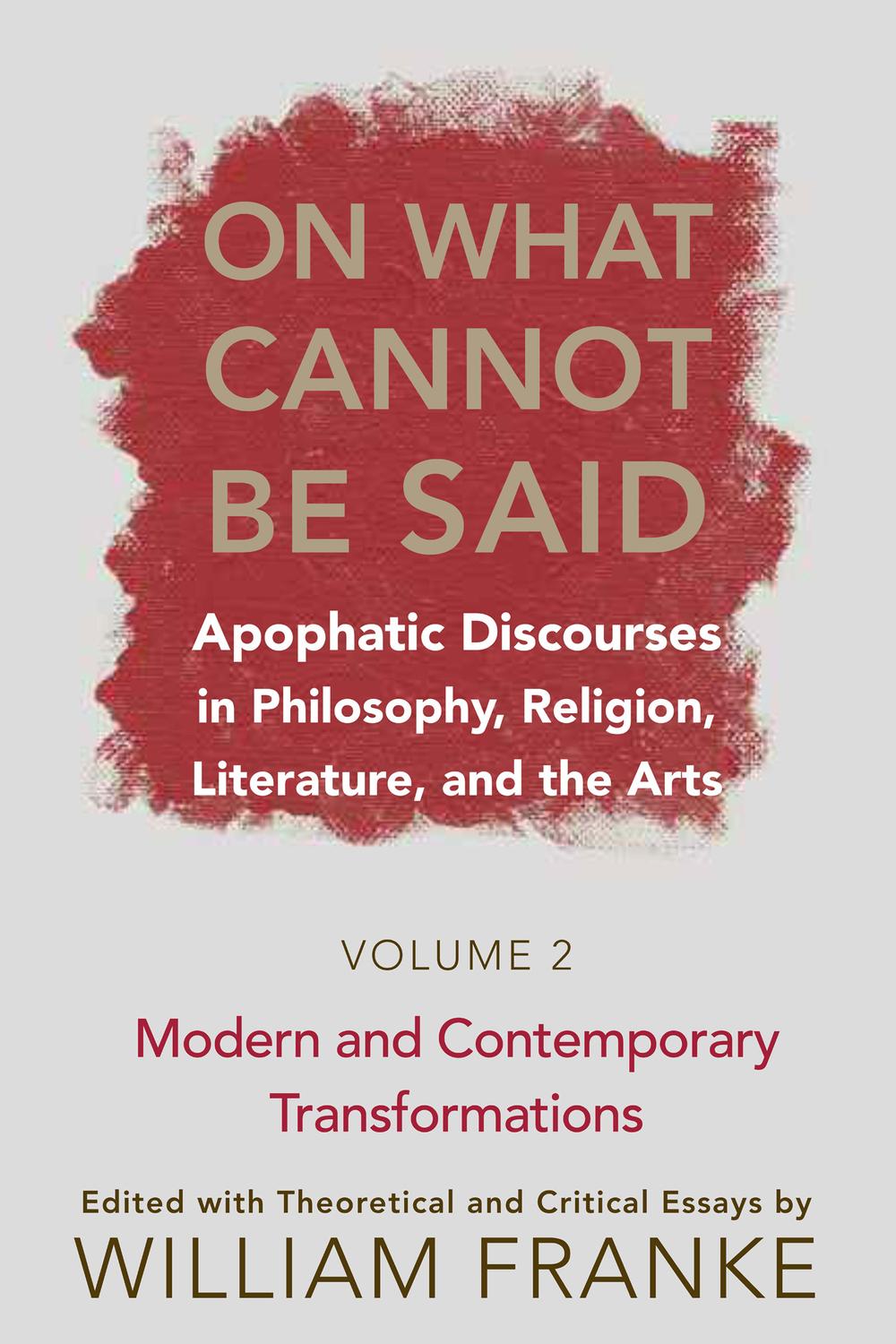 Book On What Cannot Be Said free