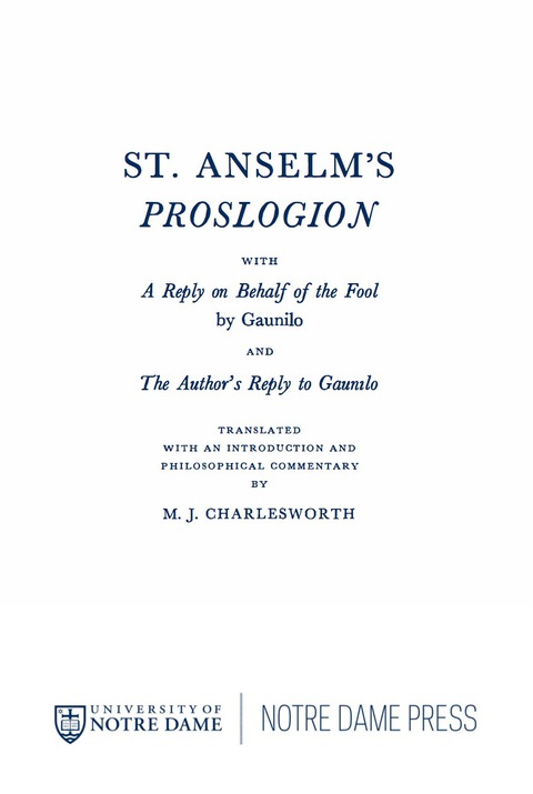 Book St. Anselm’s Proslogion free Book St. Anselm’s Proslogion free