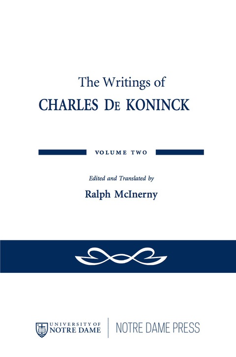 Book The Writings of Charles De Koninck free