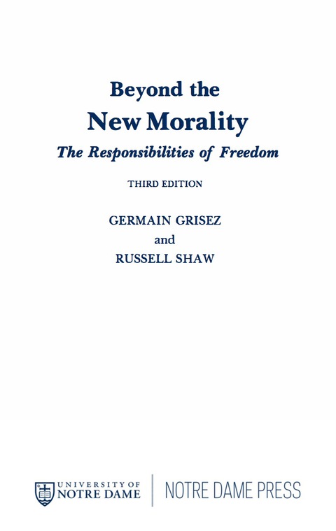 Book Beyond the New Morality free