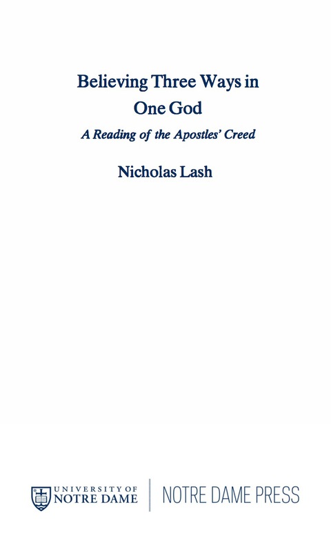 Book Believing Three Ways in One God free