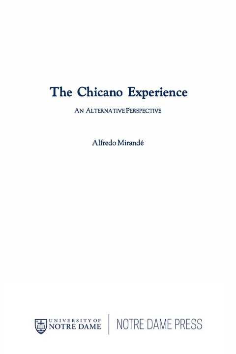 Book Chicano Experience, The free
