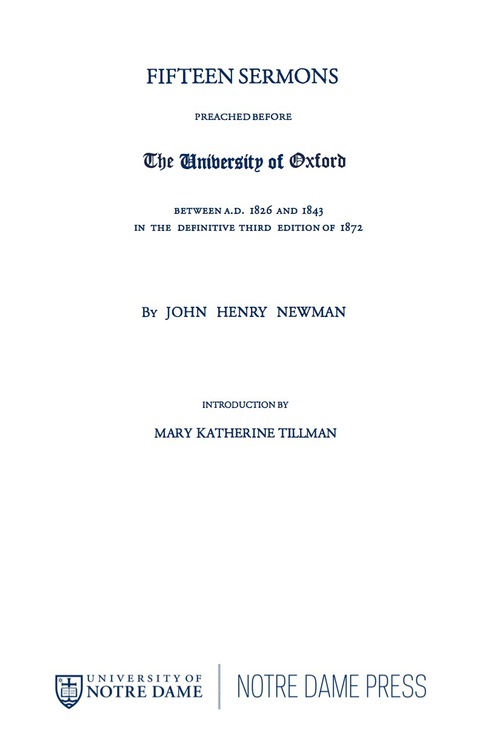 Book Fifteen Sermons Preached before the University of Oxford Between A.D. 1826 and 1843 free