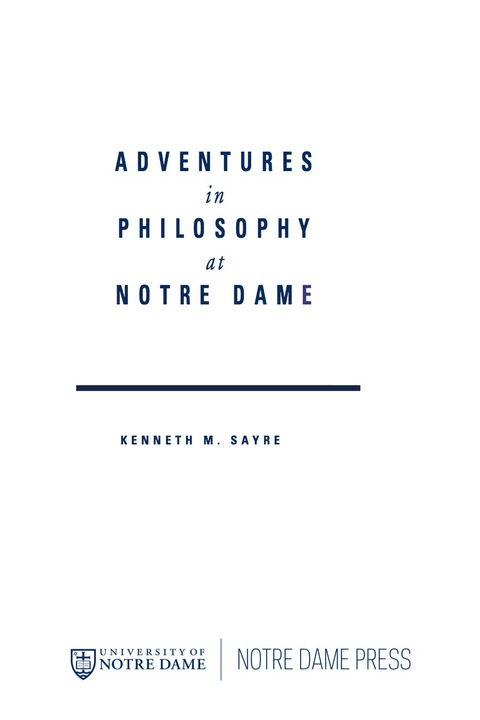 Book Adventures in Philosophy at Notre Dame free