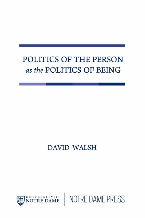 Book Politics of the Person as the Politics of Being free