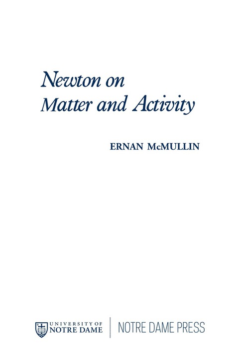 Book Newton on Matter and Activity free