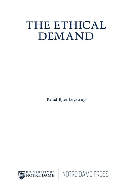 Book The Ethical Demand free