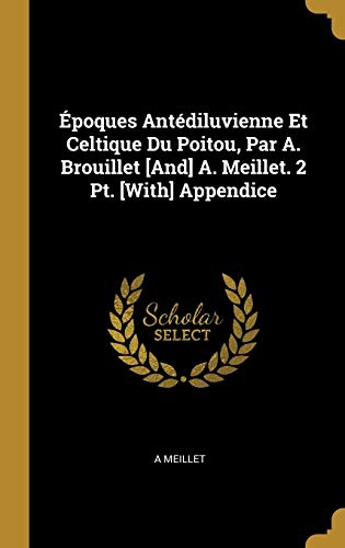 Book Époques Antédiluvienne Et Celtique Du Poitou, Par A. Brouillet [and] A. Meillet. 2 Pt. [with] Appendice (French Edition) free