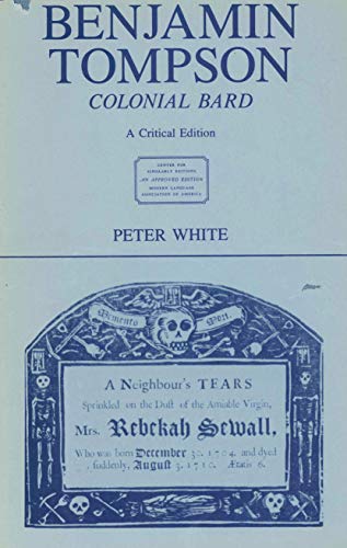 Book Benjamin Tompson, Colonial Bard: A Critical Edition free